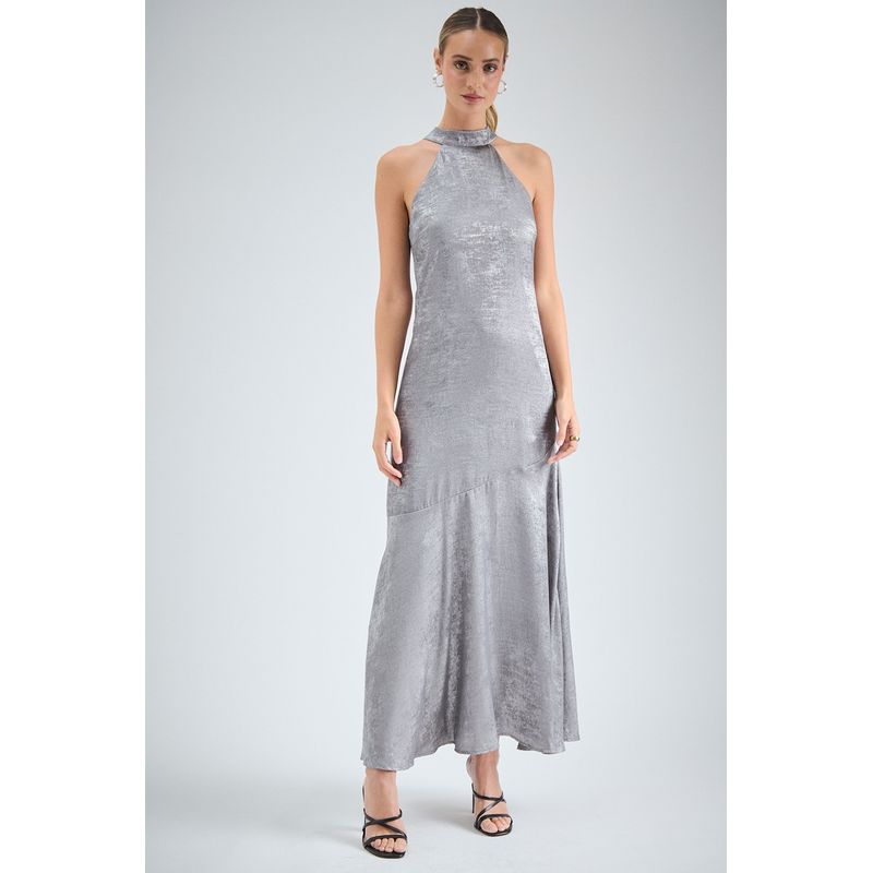 IO - Vestido Largo Gris Mujer Io