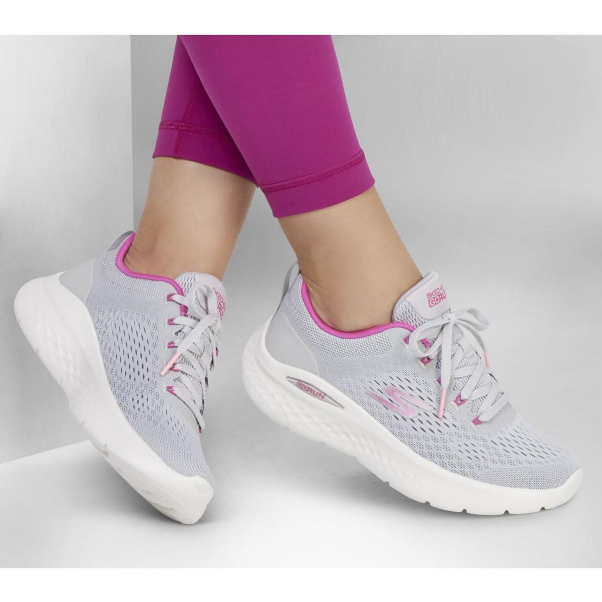 SKECHERS - Zapatillas Mujer Go Run Lite Gris Skechers