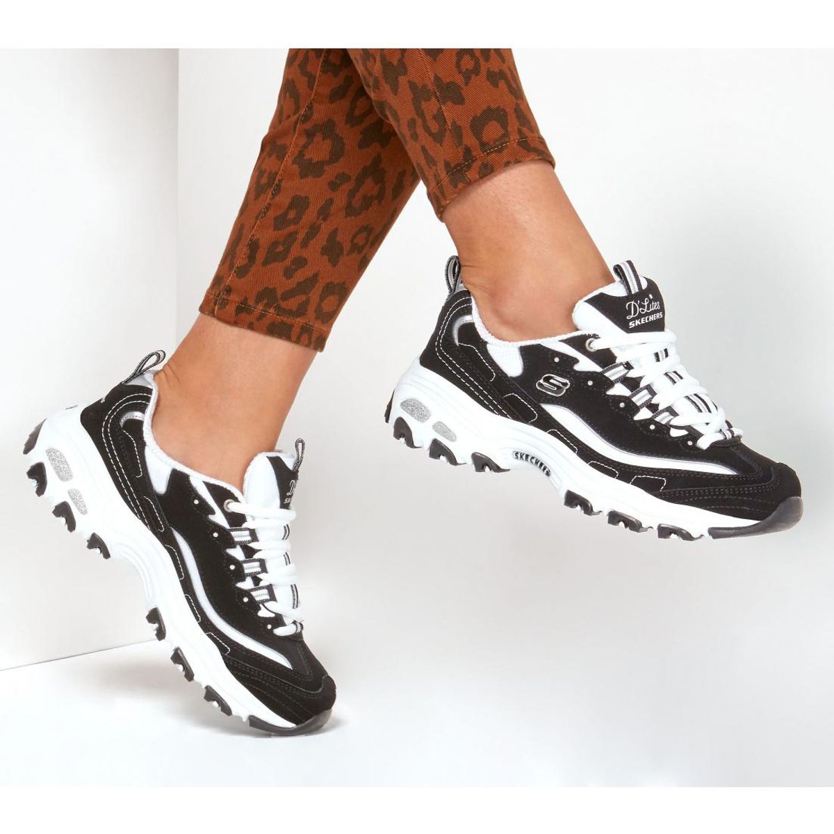 SKECHERS - Zapatilla Mujer DLites Biggest Fan Negra Skechers