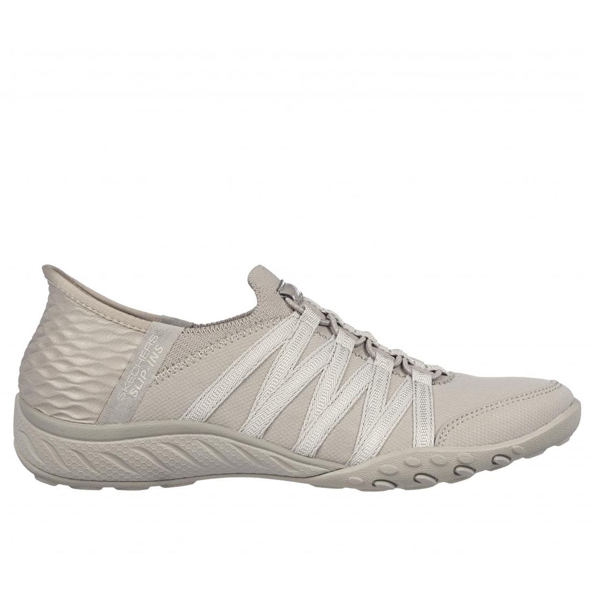 SKECHERS - Zapatilla Mujer Breatheeasy Rollwithme Beige Skechers