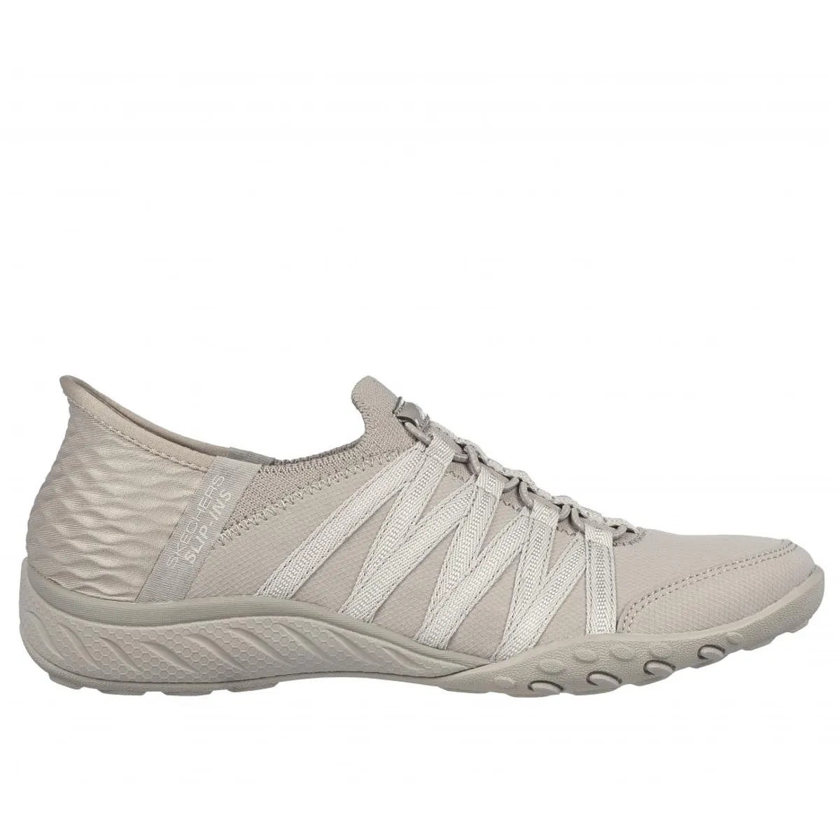 SKECHERS - Zapatilla Mujer Breatheeasy Rollwithme Beige Skechers