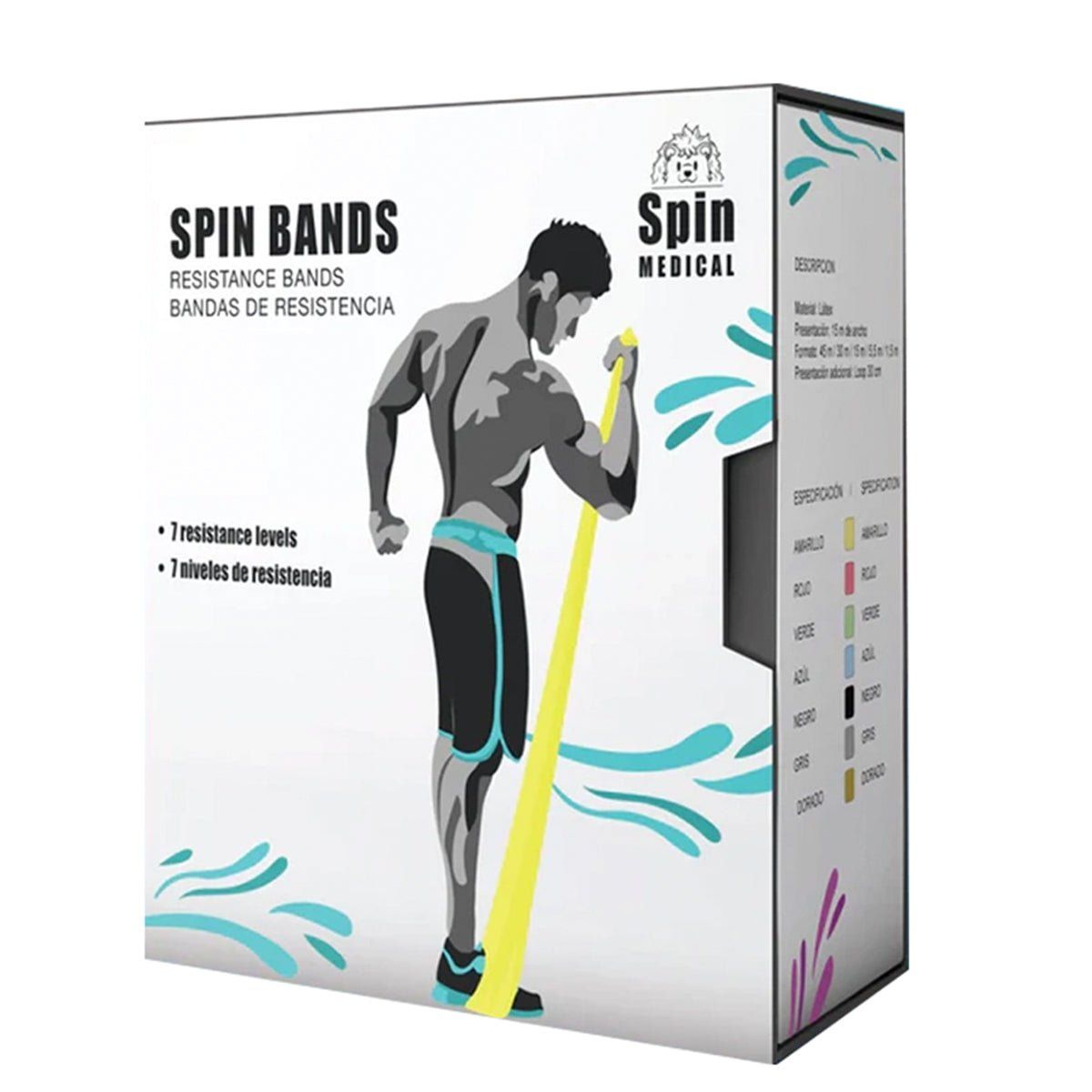 GENERICO - Rollo Banda resistencia 45 metros - Spin Medical Amarilla