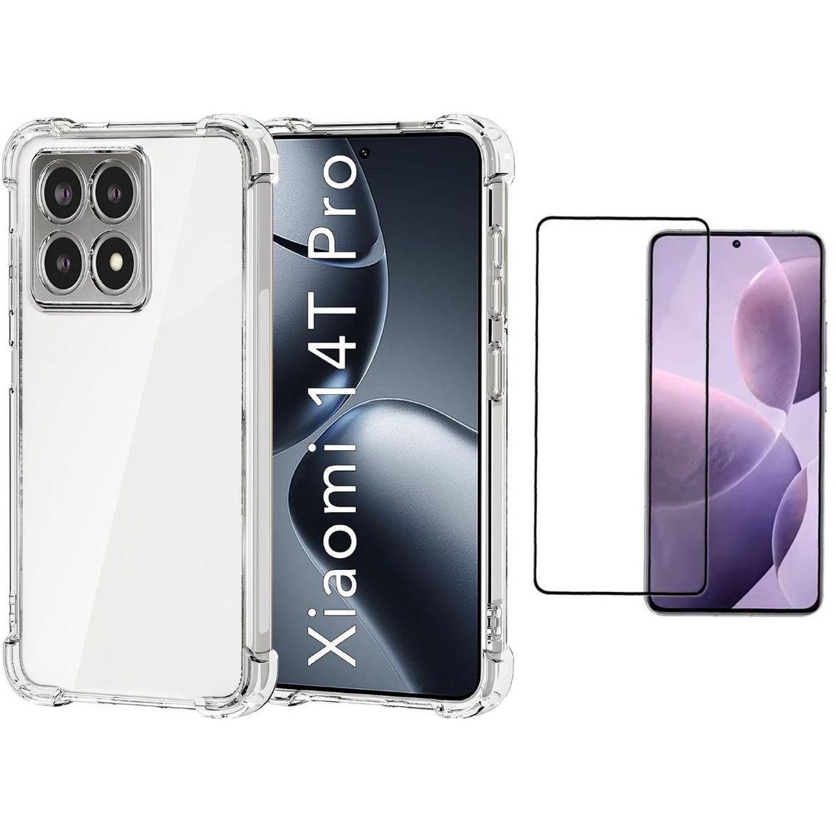 GENERICO - Carcasa Transparente Para Xiaomi 14T Pro - Lamina Vidrio