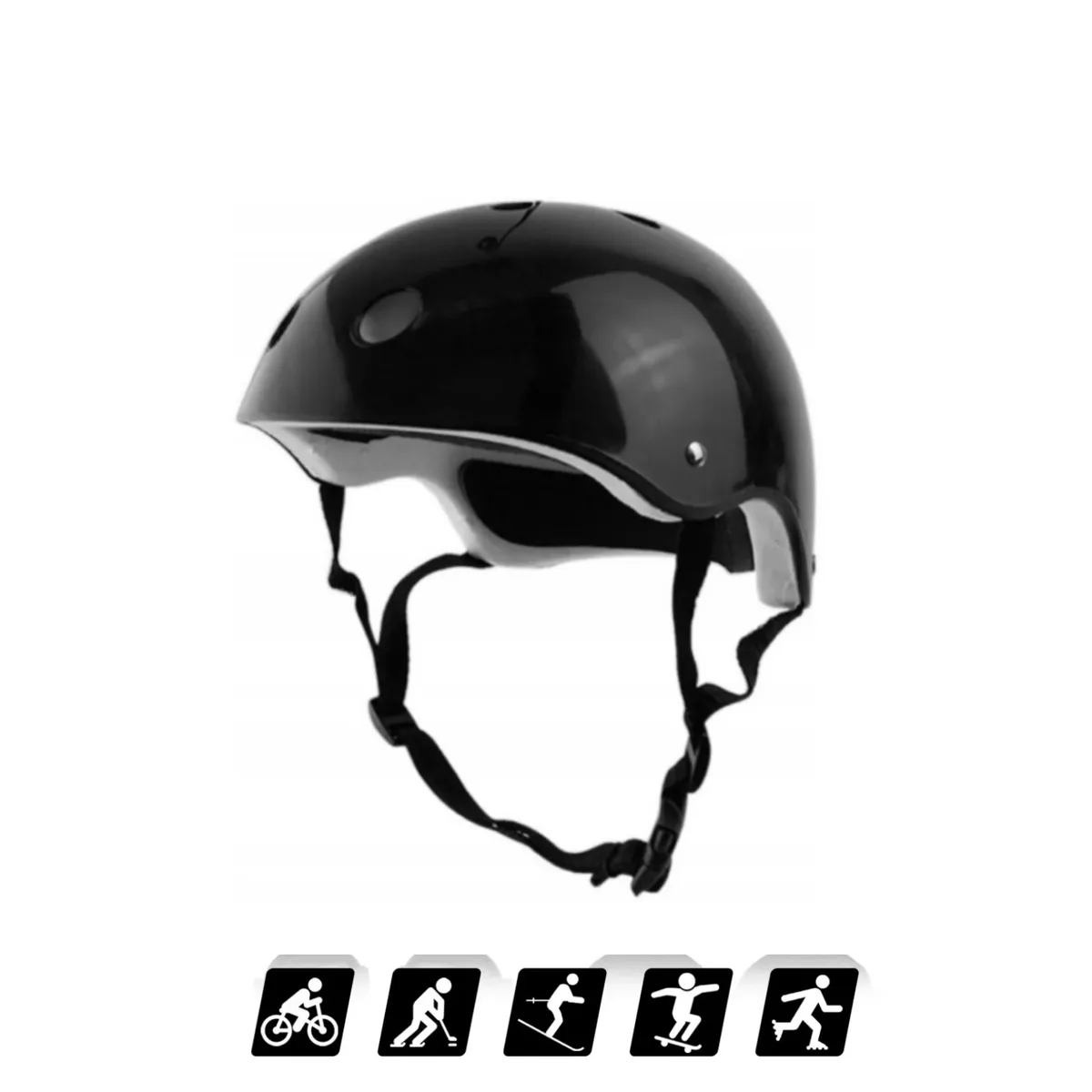 GENERICO - Casco Negro para Niños Ideal bicicleta scooter Skate