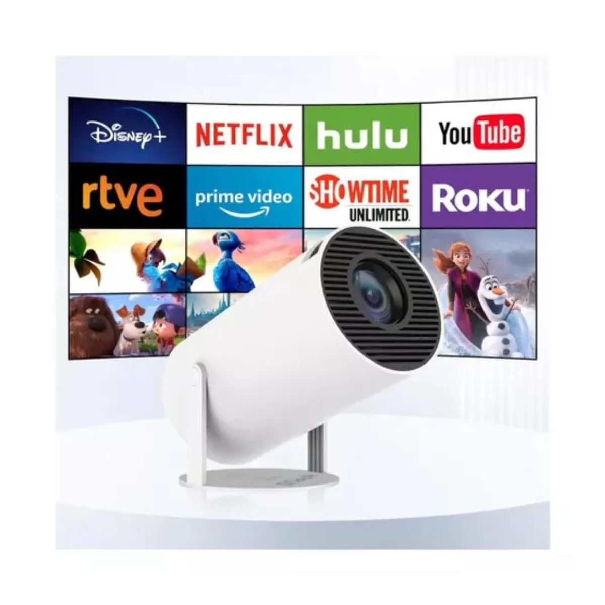 TITANIUX - Mini Proyector Hy300 Wifi Bluetooth Hd 130 Blanco