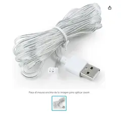 GENERICO - Luces LED Recargables de 10 Pies 30 luces LED 4 Modos de Iluminación