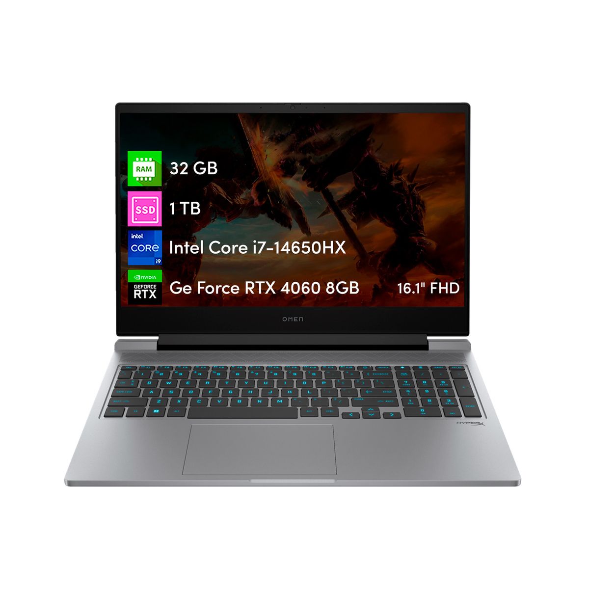 HP - Notebook Gamer HP Omen i7 14va 32GB 1TBSSD RTX4060 8GB 16.1 FHD