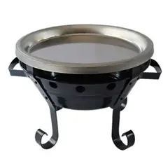 IMPORTCLICK - Brasero Parrilla Mesa Chapa Enlozada 26x20 CM - Negro