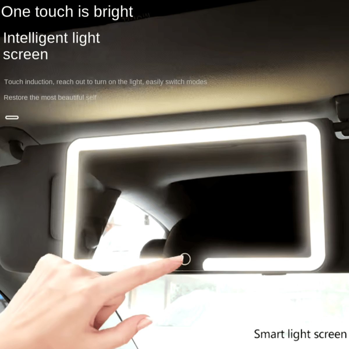 GENERICO - Espejo de Maquillaje con Luz Led para retrovisor de Auto