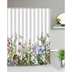 GENERICO - CORTINA DE BAÑO IMPERMEABLE MÁS FORRO DE DUCHA 180x180 cm