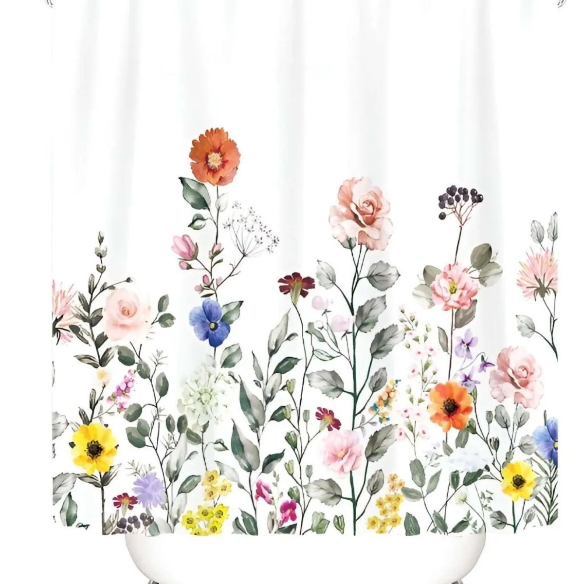 GENERICO - CORTINA DE BAÑO IMPERMEABLE MÁS FORRO DE DUCHA 180x180 cm