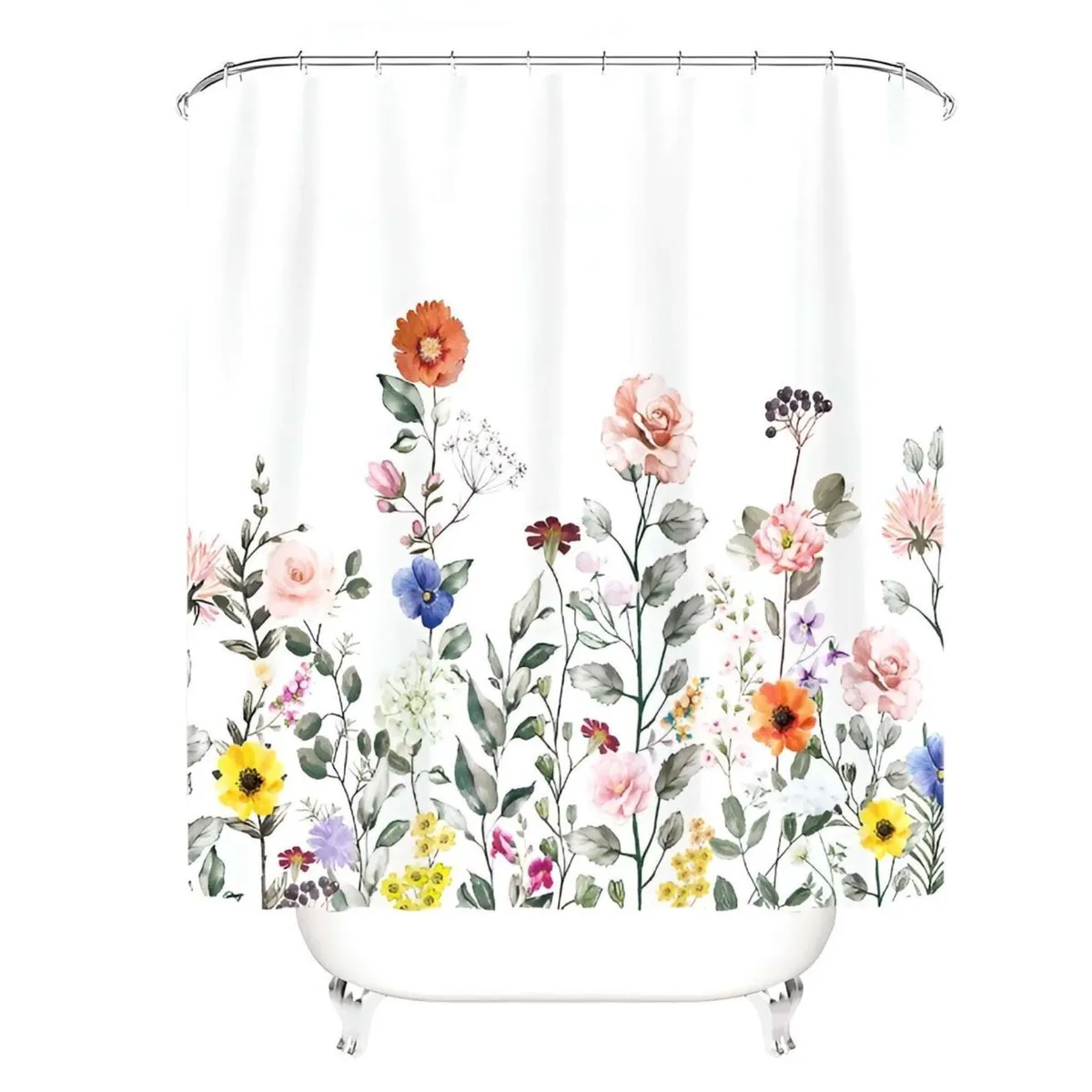 GENERICO - CORTINA DE BAÑO IMPERMEABLE MÁS FORRO DE DUCHA 180x180 cm