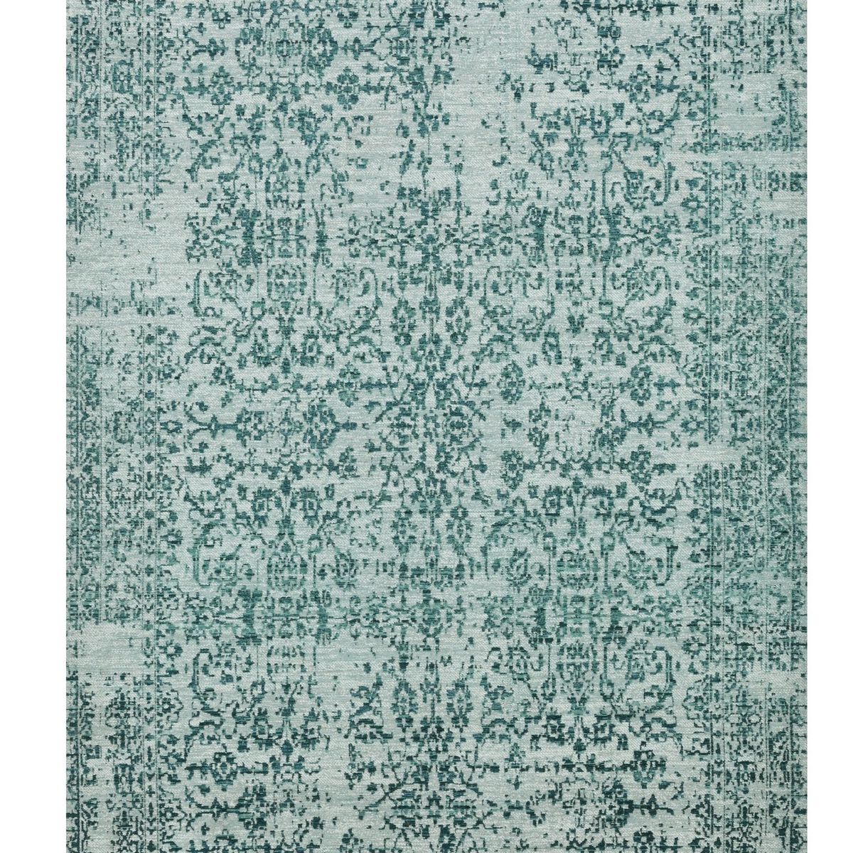 DECOGHAR - Alfombra Jacquard Vintage Turquesa 1,20 X 1,80 mts