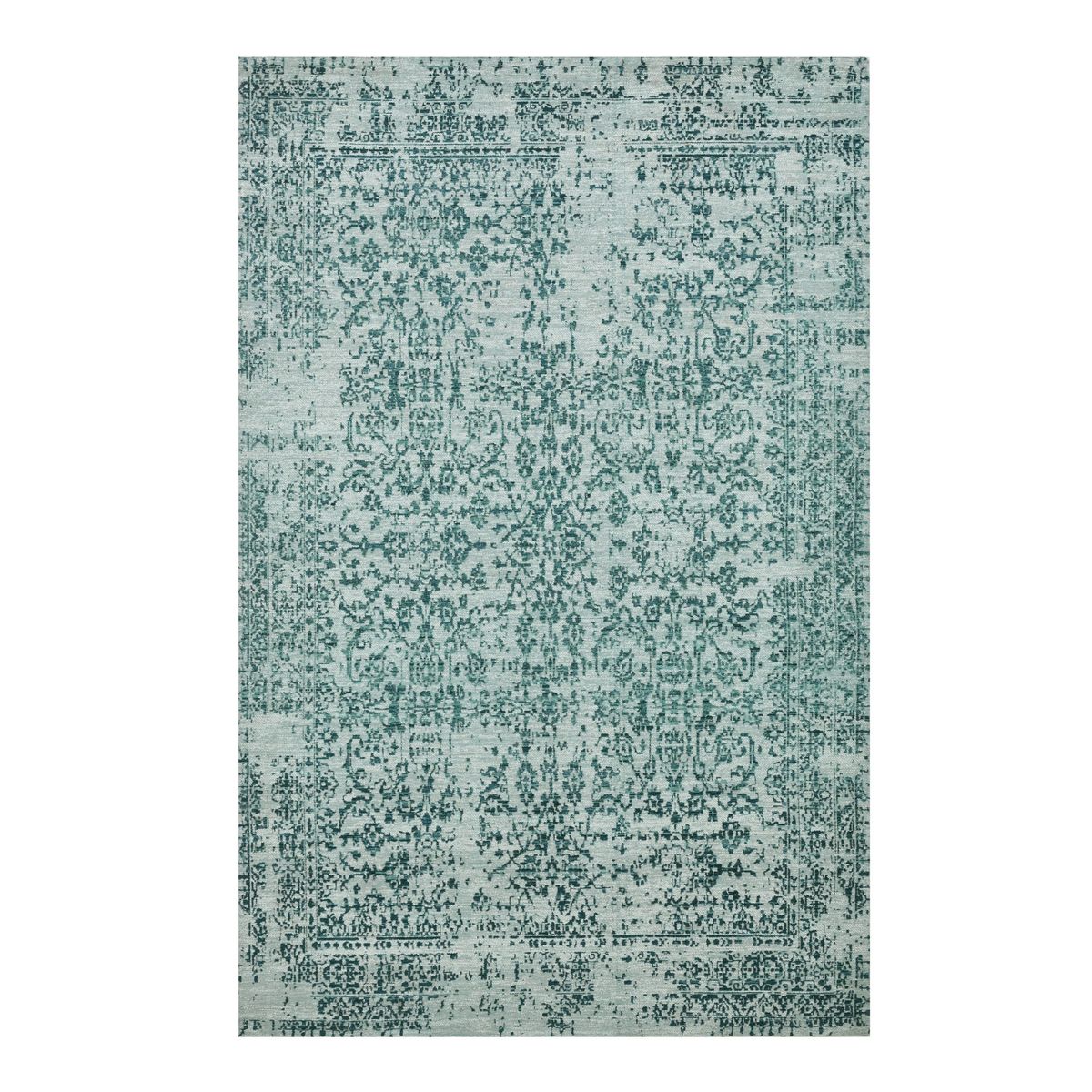 DECOGHAR - Alfombra Jacquard Vintage Turquesa 1,20 X 1,80 mts