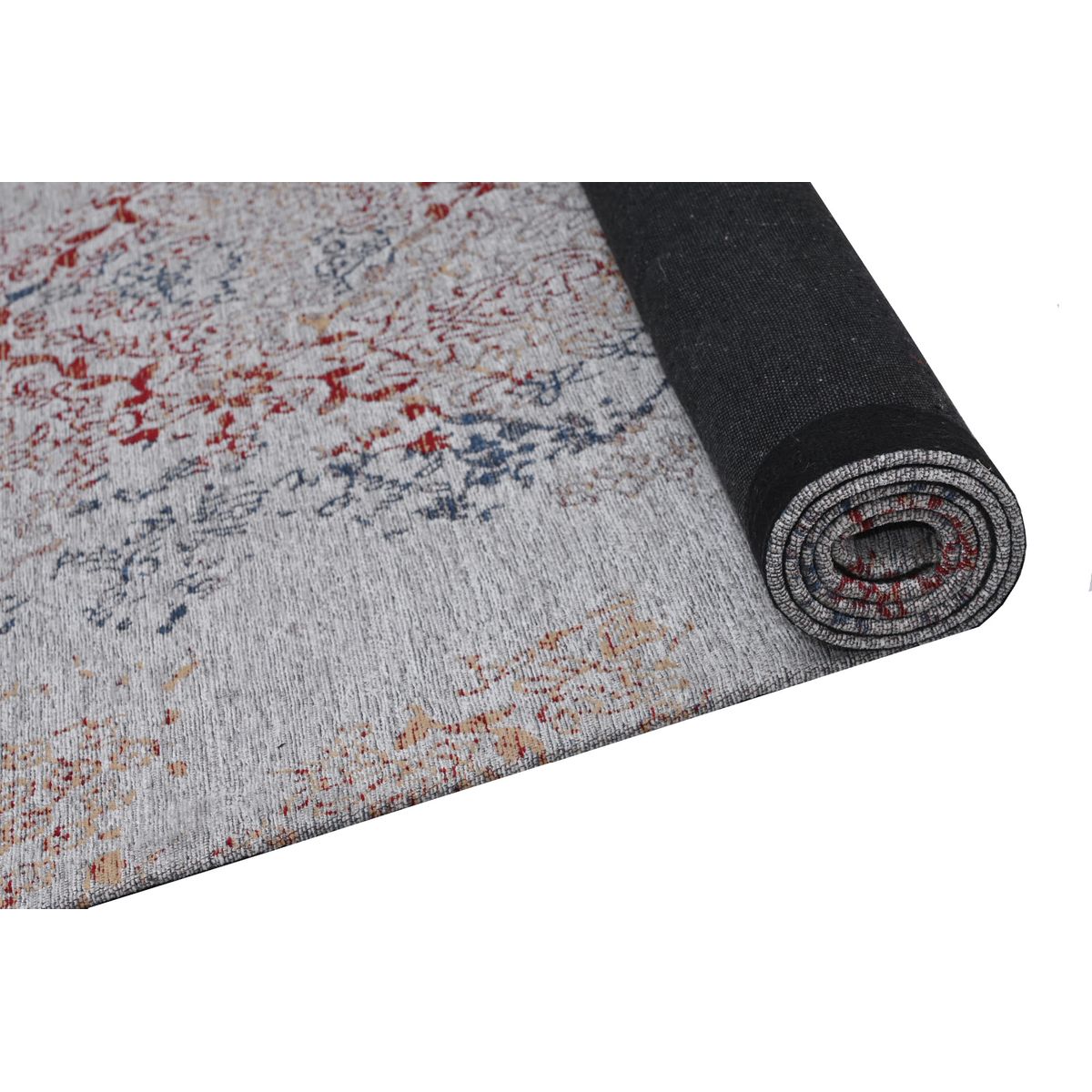 DECOGHAR - Alfombra Jacquard Vintage Flores Gris 1,80 X 2,80 mts