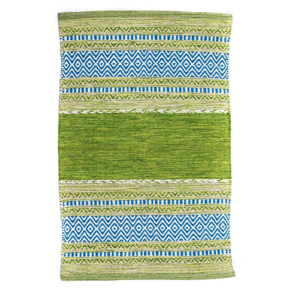 DECOGHAR - Alfombra Kilim Rustic Nomad Verde 1,20 X 1,80 mts