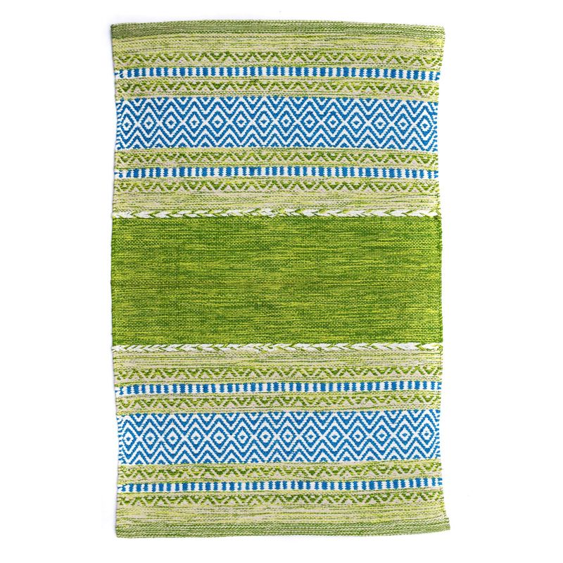 GENERICO - Alfombra Kilim Rustic Nomad Verde 1,20 X 1,80 mts