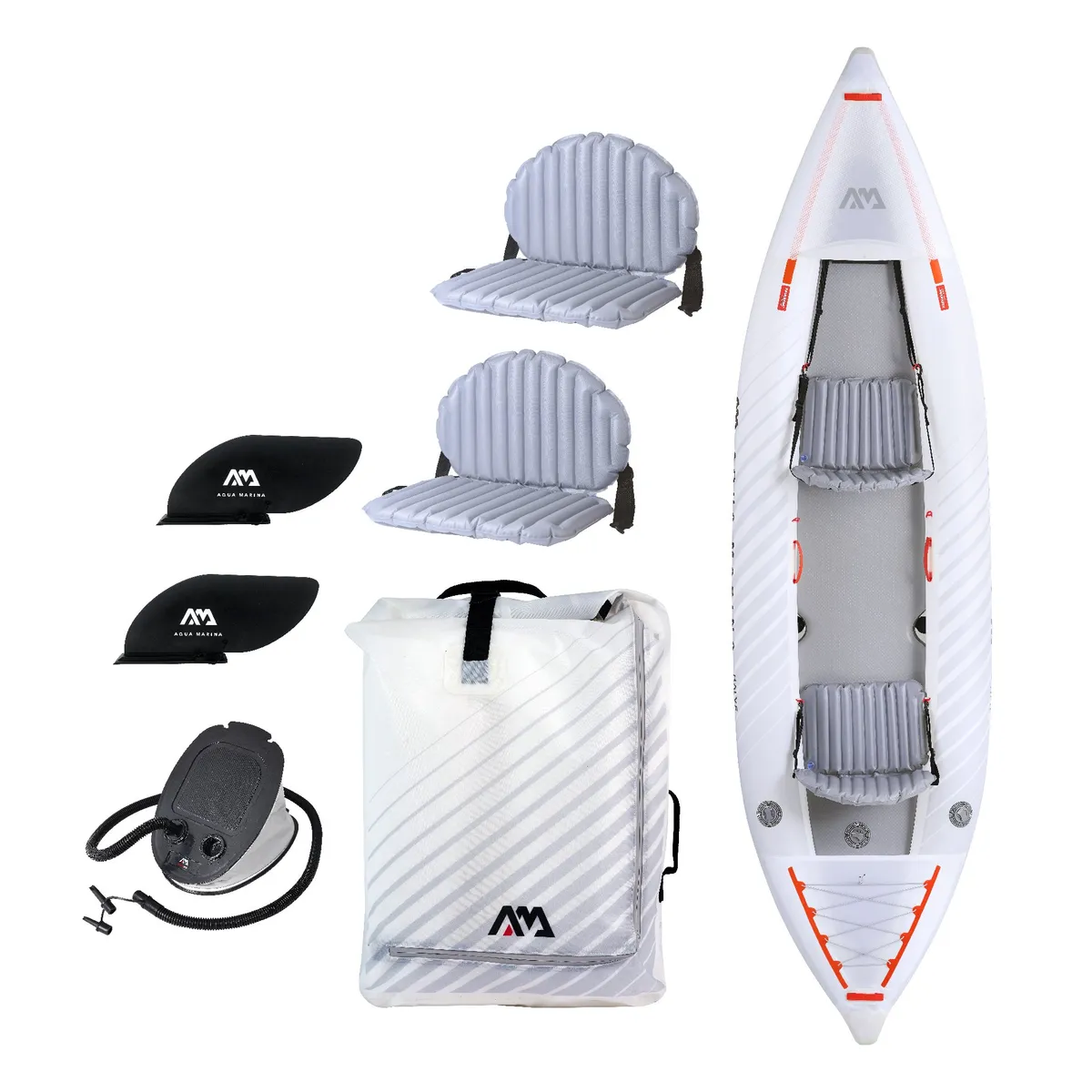 AQUA MARINA - Kayak Inflable Ultraliviano Aqua Marina Halve Single/Doble