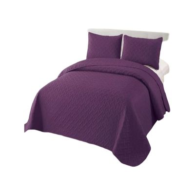 Imagen 2 del producto CUBRECAMA COLCHAS QUILT DE VERANO KING MORADO