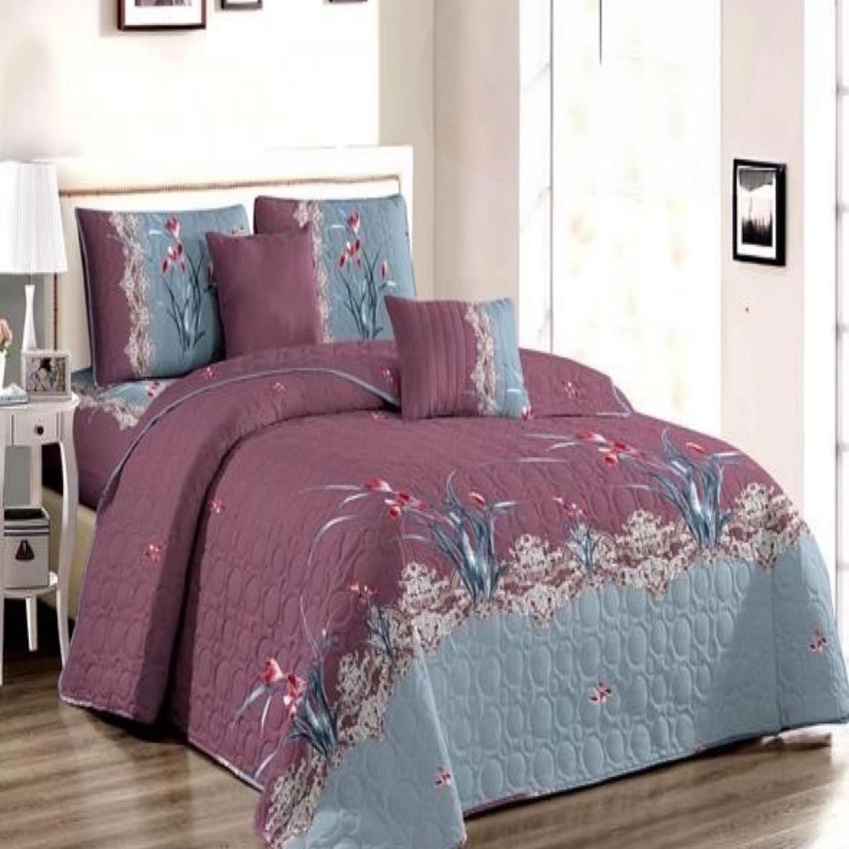 GENERICO - Cubrecama Cobertor Quilt 2 Plaza Primera Verano Q23