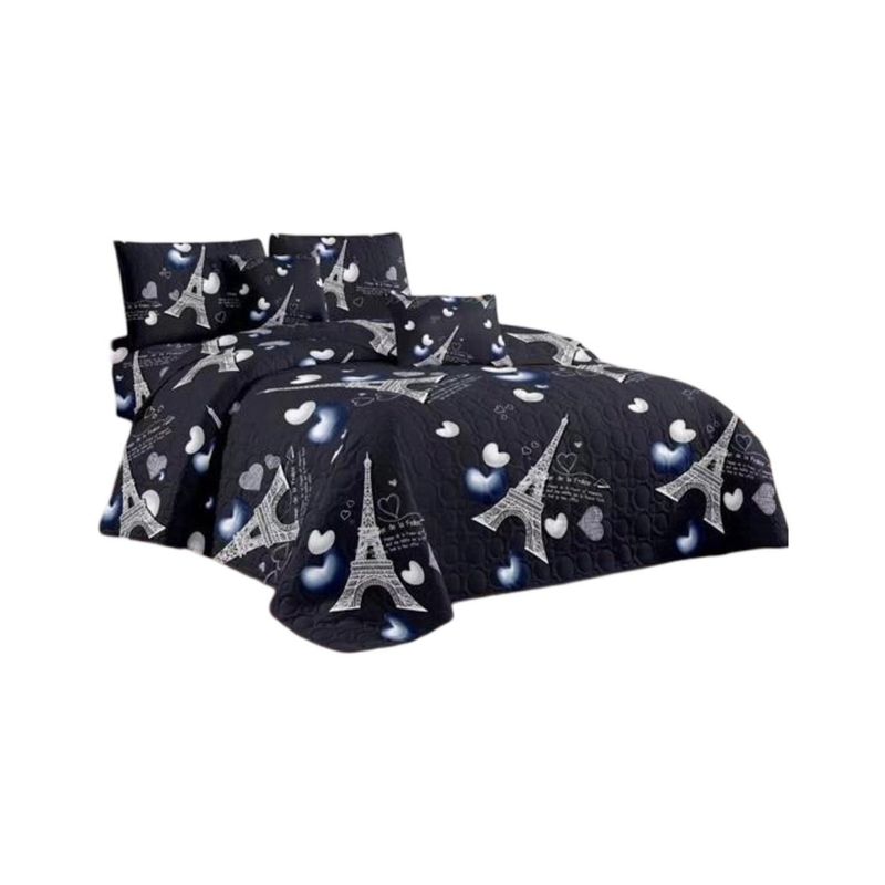 GENERICO - Cubrecama Quilt verano 2 Plazas+2 Fundas Verano Fresco 13n22