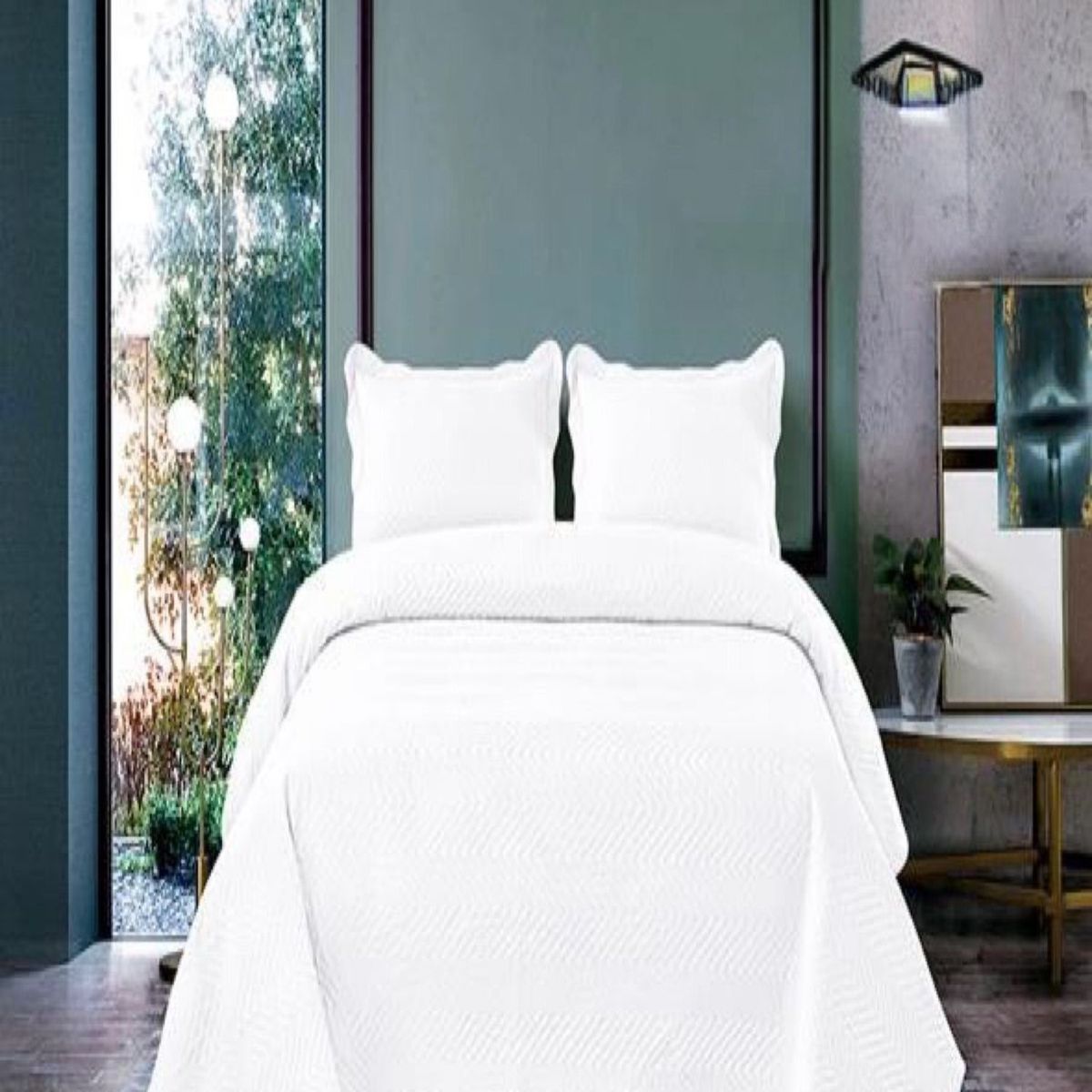 GENERICO - Cubrecama Quilt Verano Plaza y Media Verano Unicolor 11n05