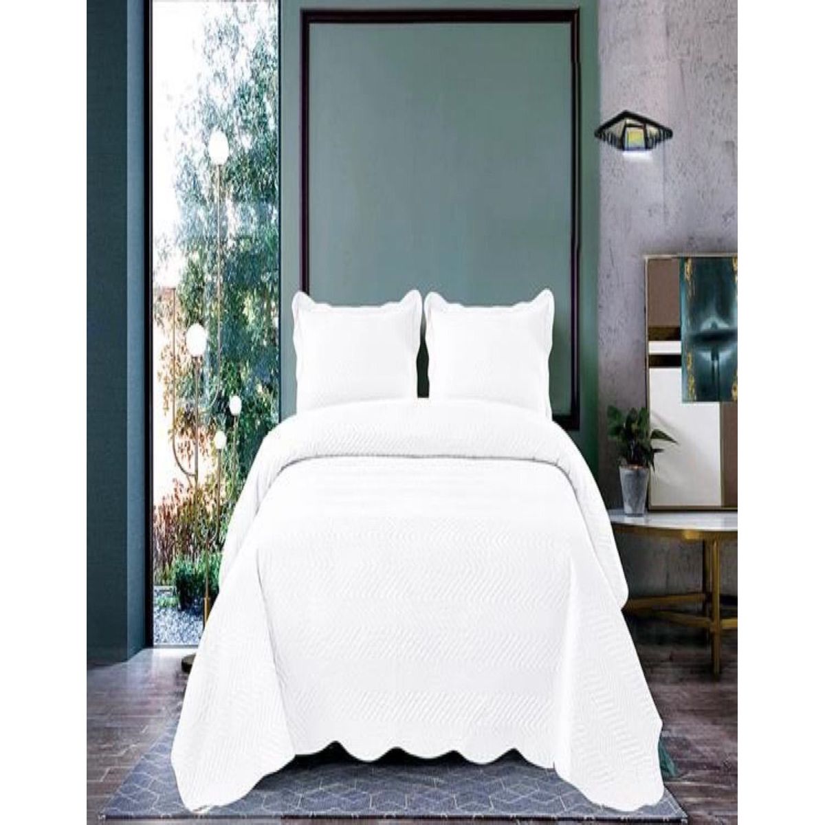 GENERICO - Cubrecama Quilt Verano Plaza y Media Verano Unicolor 11n05