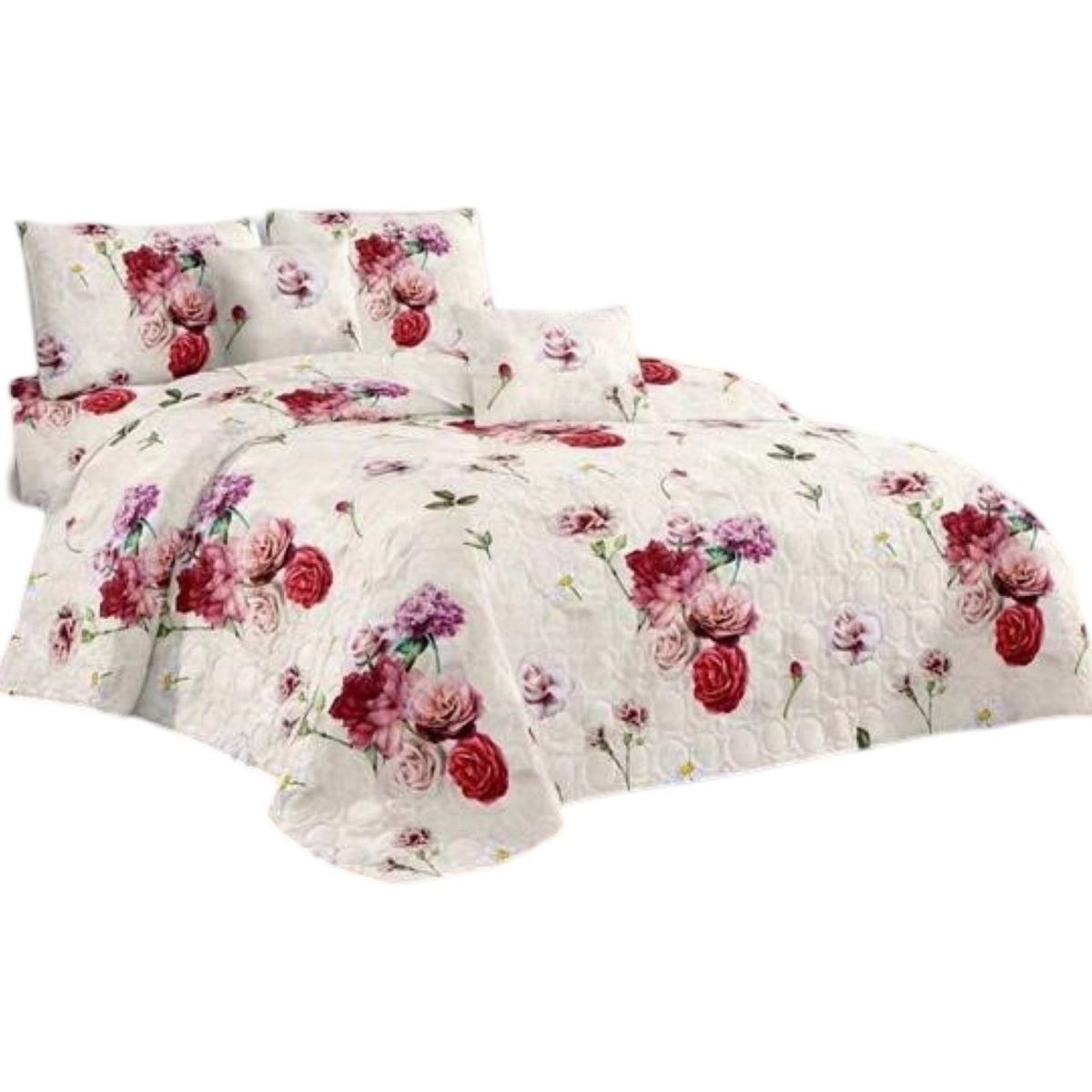 GENERICO - Cubrecama Quilt Verano Plaza y Media Verano Unicolor 11n14