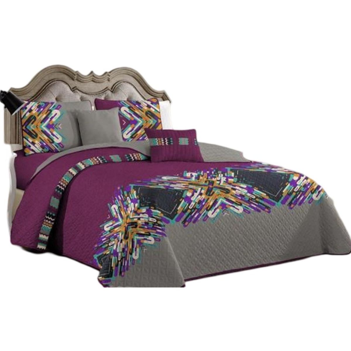 GENERICO - Cubrecama Quilt Verano Plaza y Media Verano Unicolor 11n57