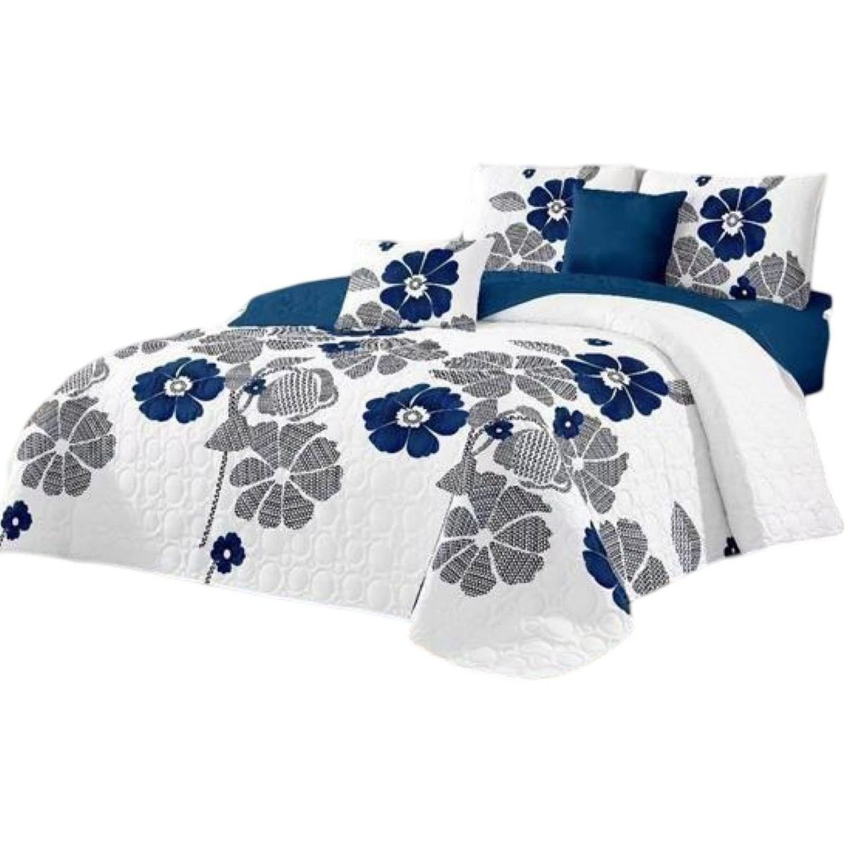 GENERICO - Cubrecama Quilt Verano Plaza y Media Verano Unicolor 11n42