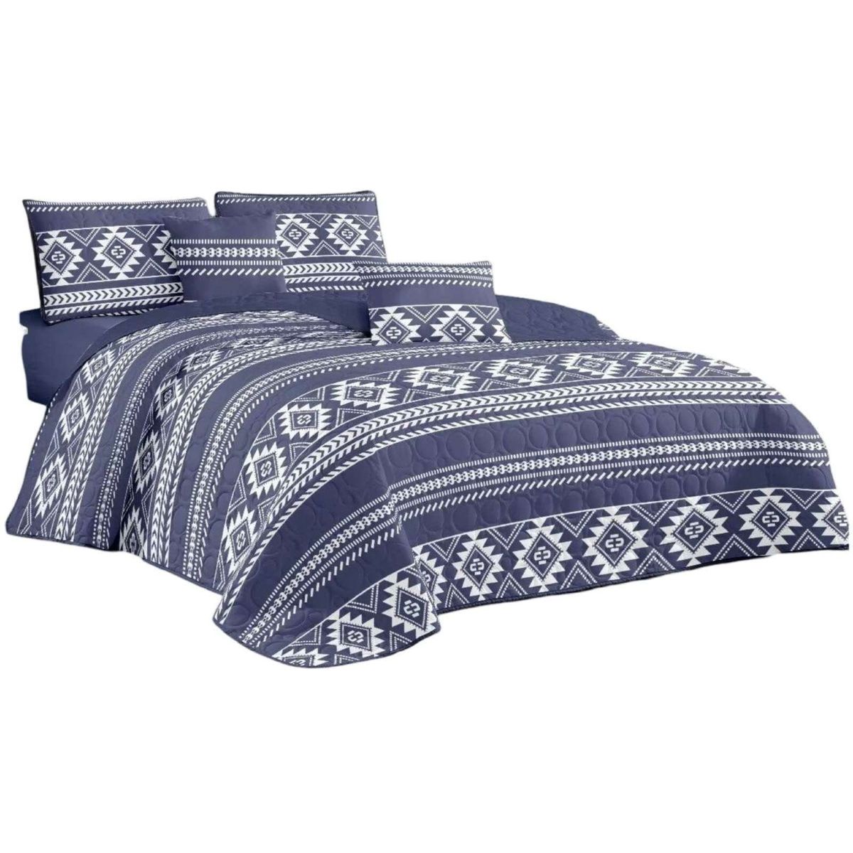 GENERICO - CUBRECAMA QUILT DE VERANO CON DISEÑO 2 PLAZAS