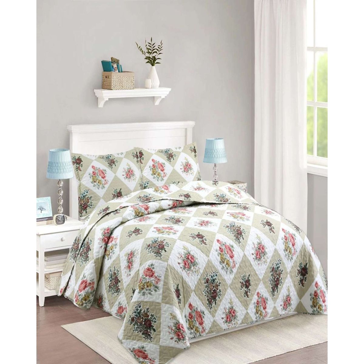 GENERICO - Cubrecama de verano king-superking material quilt