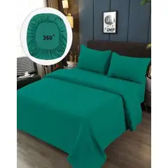 GENERICO - SABANAS 200 HILOS SUPER KING TURQUESA