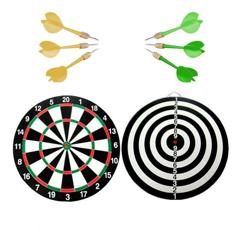 GENERICO - Set Tablero De Dardos Y Tiro Al Blanco 40cm + 6 Dardos