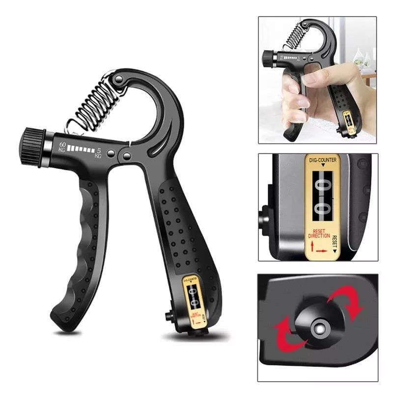 GENERICO - Hand Grip con contador y regulador de resistencia 5 - 60 Kg
