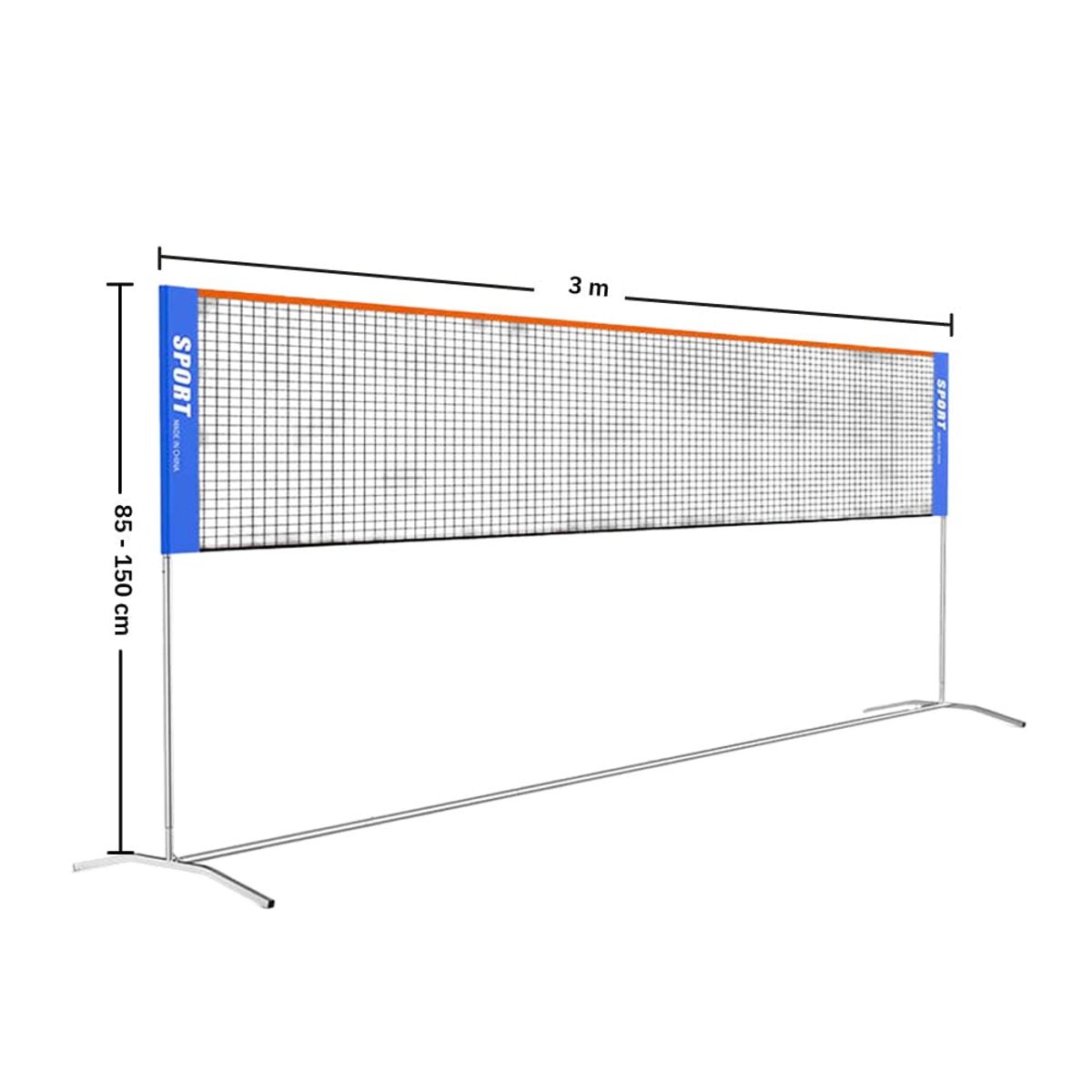GENERICO - Red Badminton con Parantes y Red portable con Bolso 3 metros