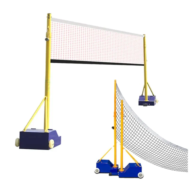 GENERICO - PAR Parante Postes voleibol Tenis Badminton con ruedas +Red