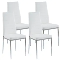PANDALINO - Pack 4 Silla Dining Blancas - Estilo Minimalista y Cómodo