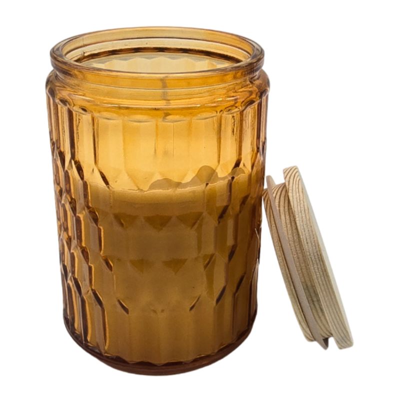 GENERICO - Vela Aromatica Elegante Fragancia Duradera Vaso Diseño Color - Naranja.