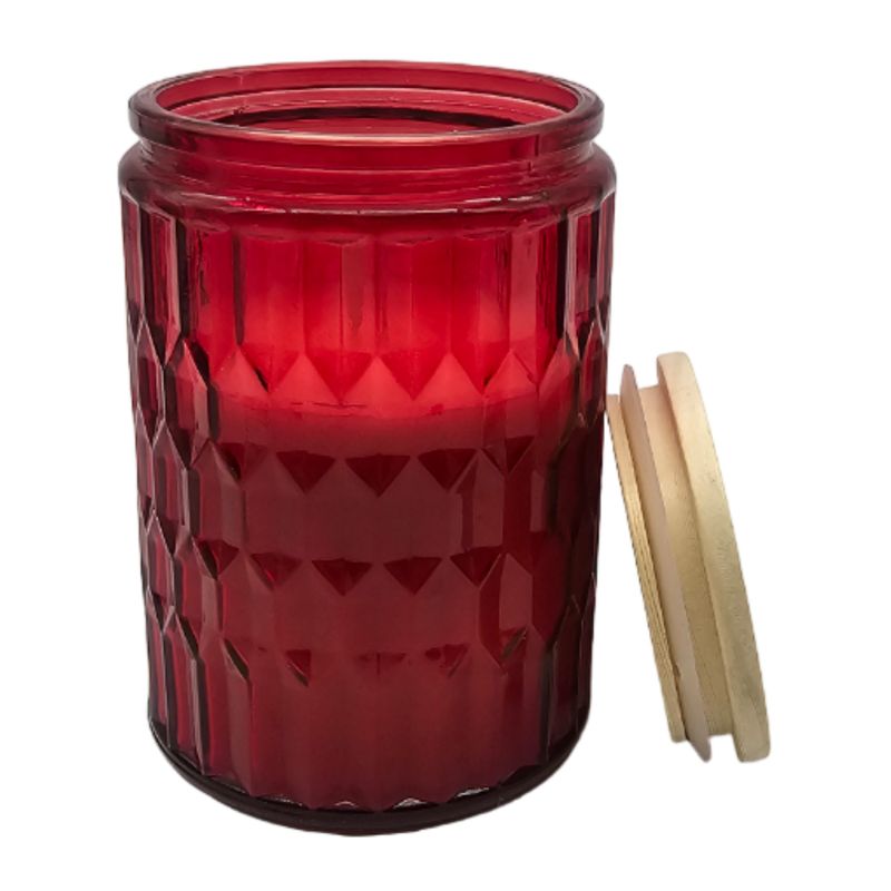 GENERICO - Vela Aromatica Elegante Fragancia Duradera Vaso Diseño Color - Rojo