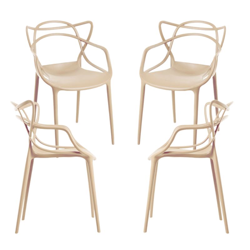 PANDALINO - Pack 4 Sillas Beige Masters - Ideal Terraza y Interior