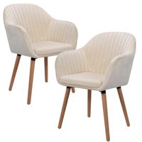 Pack 2 Butacas Sitiales Almer Velvet Beige - Sala, Dormitorio u Oficina