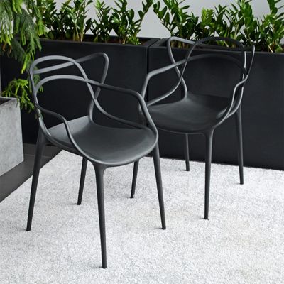 Imagen 2 del producto Pack 4 Sillas Negras Masters - Ideal Terraza y Interior