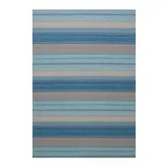 GENERICO - Alfombra Kelim Boho Stripes Con Antideslizante Turquesa 1,20 X 1,80 mts