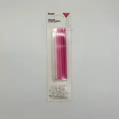 GENERICO - Set De 12 Velas De Cumpleaños Largas Niño Niña Cotillon - Rosa