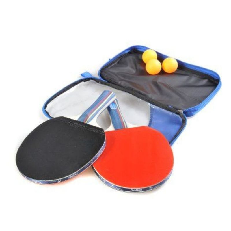 GENERICO - Set par Paleta Raqueta Ping Pong + 3 pelotas + Estuche
