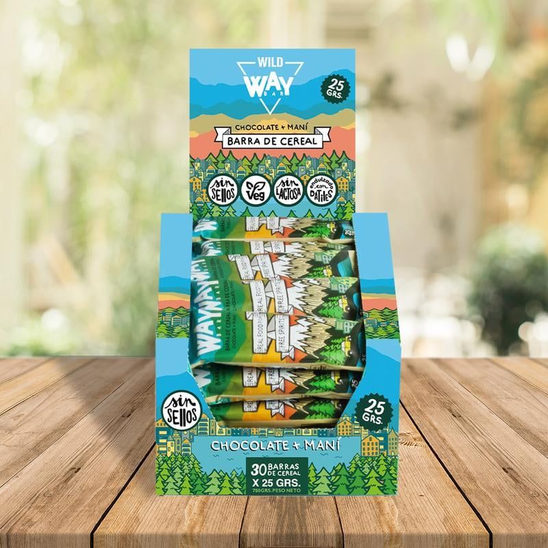 GENERICO - CAJA WAY BARRITAS ENERTICAS VEGANA 25gr  DISPLAY 30 UNIDADES SNACK BAR