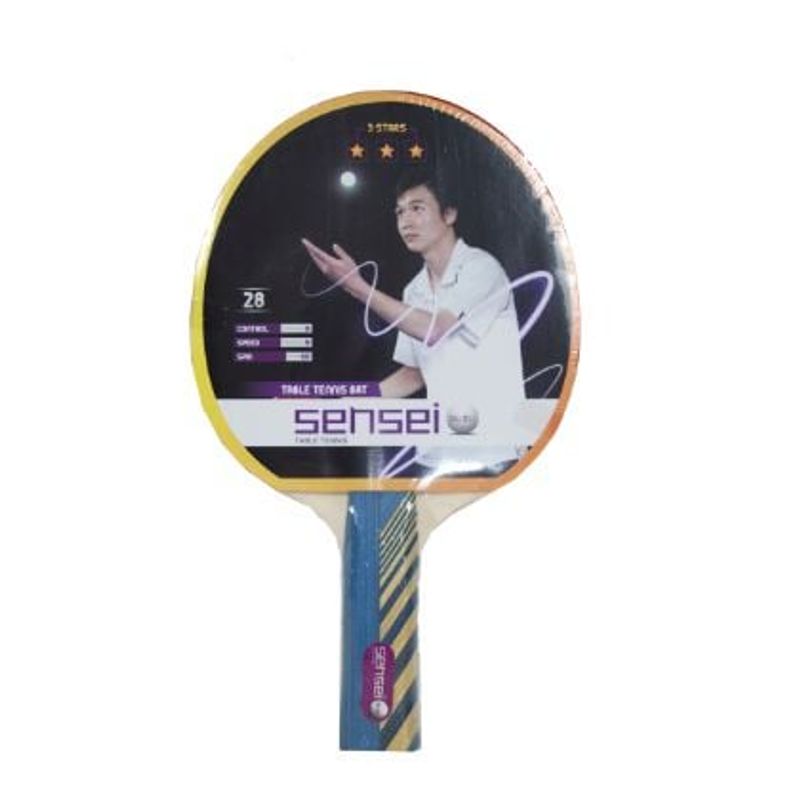 GENERICO - Unidad Paleta Ping Pong 3 Estrellas Aficionado Marca Sensei
