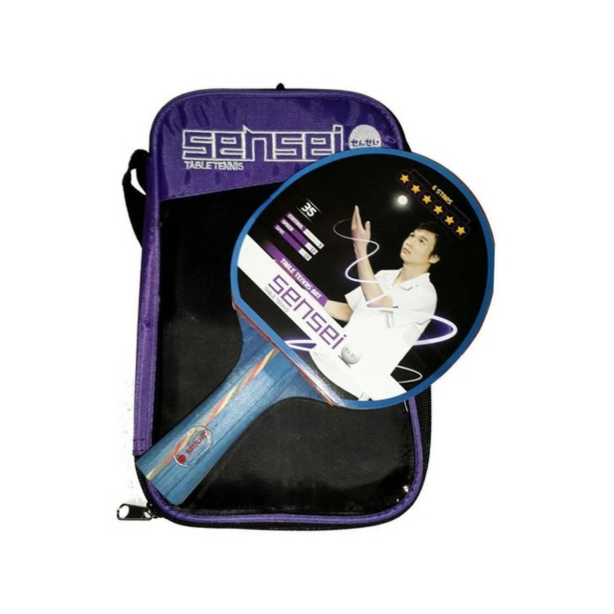 GENERICO - Unidad Paleta Ping Pong 6 estrellas competición profesional