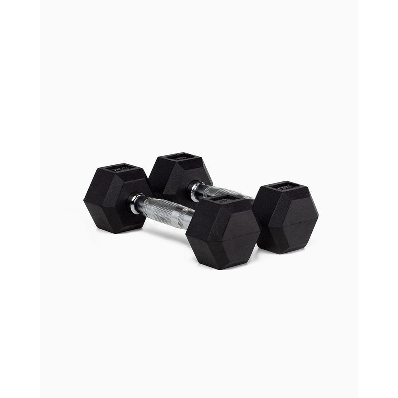 GENERICO - PAR Mancuerna Hexagonal Caucho Goma Funcional 5 Kg - PAR
